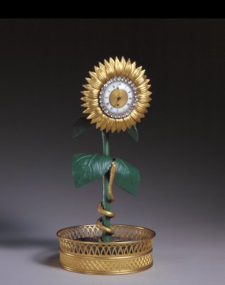 图片[1]-Copper plated sunflower flower watch-China Archive